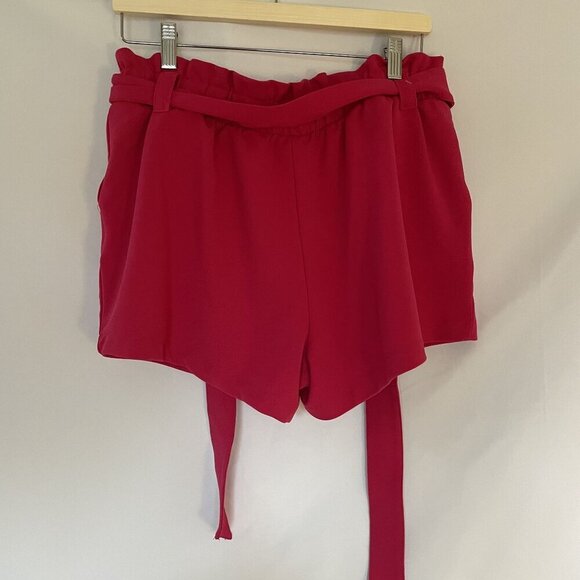 Sincerely Jules Womens Red High-Waisted Buttoned Shorts XL women's barbiecore - Picture 7 of 7